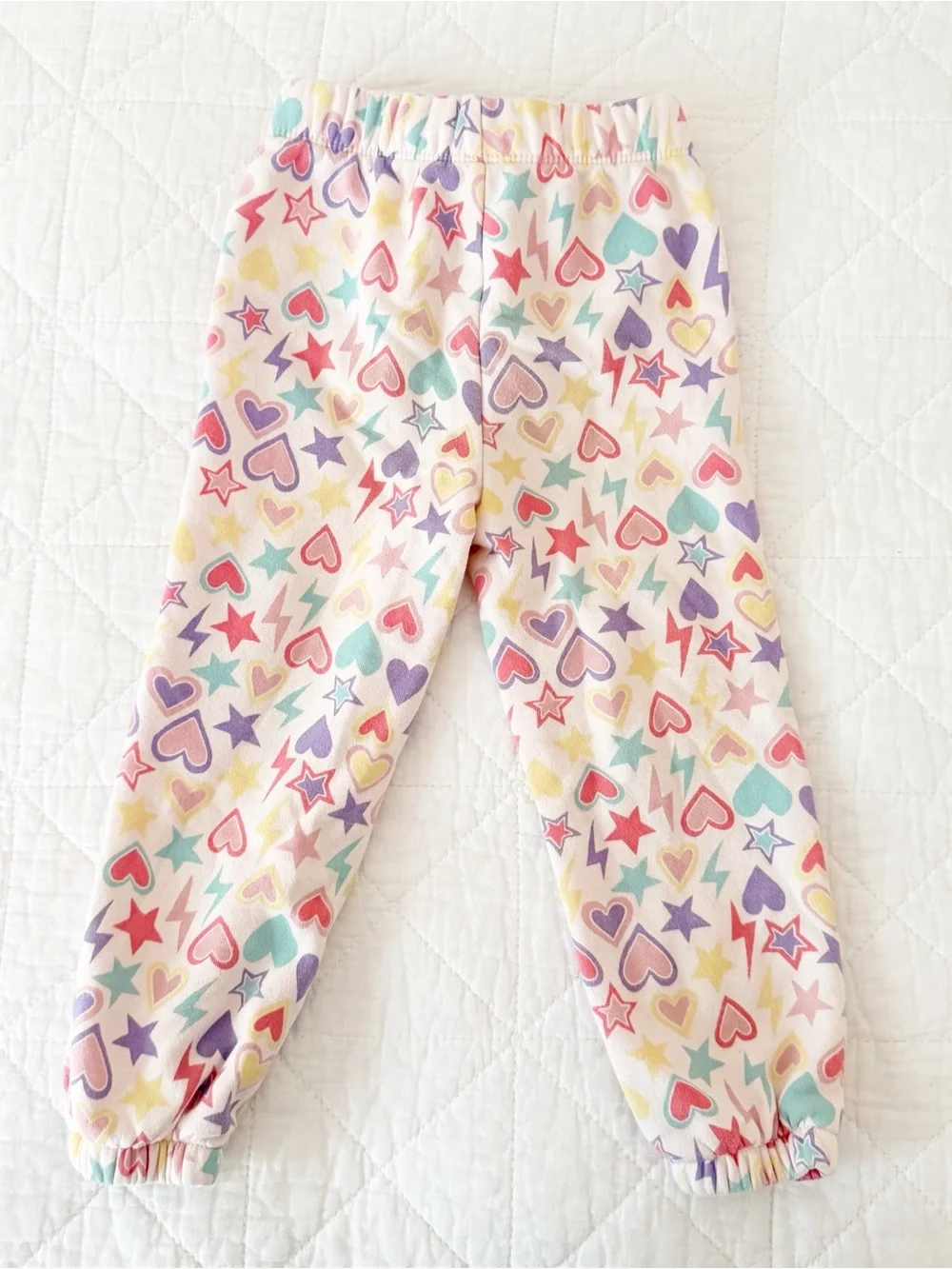 GAP 3T Kids Girls Multicolor Heart & Star Jogger Sweatpants